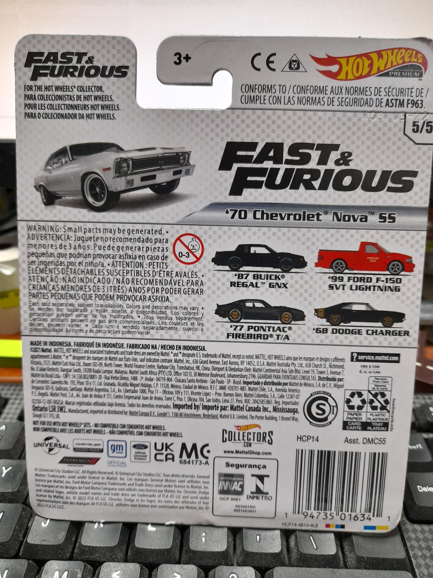 UWAGA OPIS Hot Wheels Fast & Furious 5/5 HCP14 CHEVROLET NOV