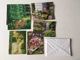 karty - fotografie na pocztówce z kopertą