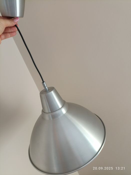 Lampa sufitowa srebrna IKEA duza