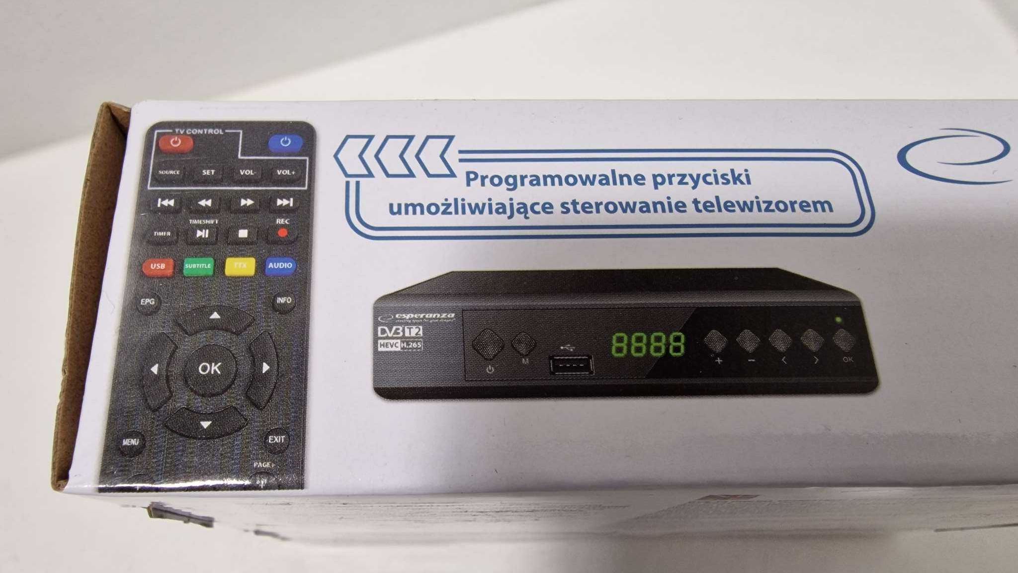 NOWY EV111P dekoder tuner naziemnej telewizji DVB-T2 Komis Czeladź
