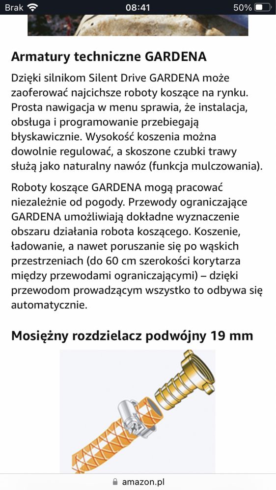 Gardena mosiężne szybkozłącze do węża adapter do węży 19 mm 3/4"