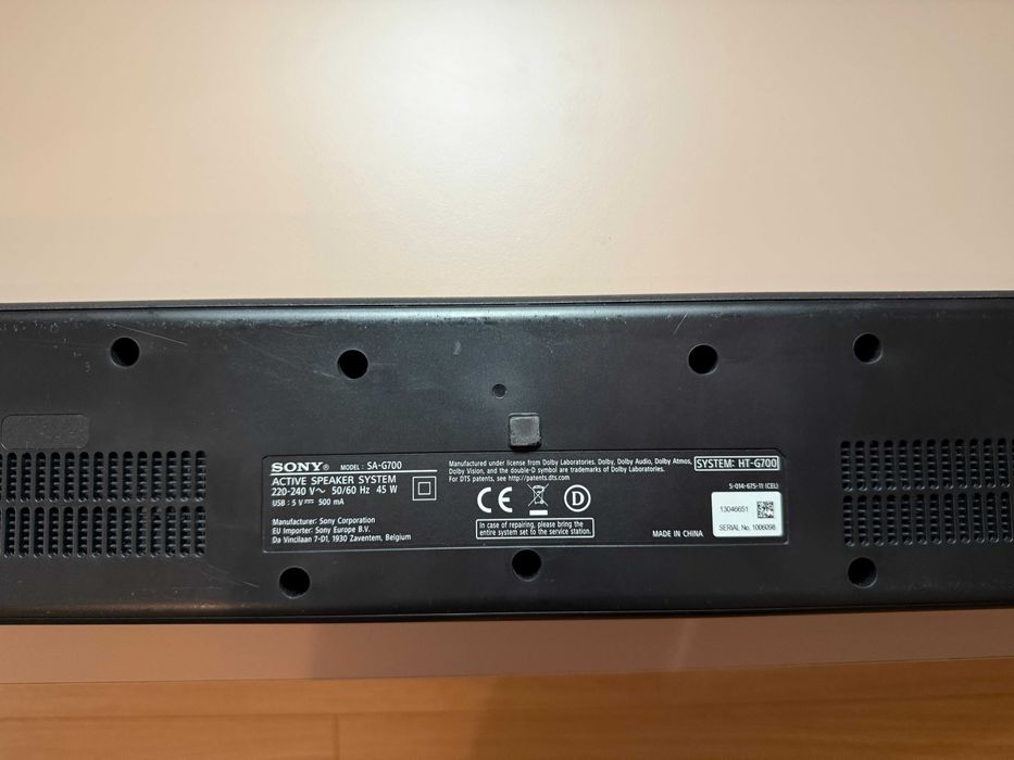 3.1-kanałowy soundbar z systemami Dolby Atmos® i DTS:X™ | HT-G700