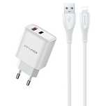 Awei Ład. Siec. Pd81L-Eu 22.5W + Kabelusb + Lightning Biała/White Gan