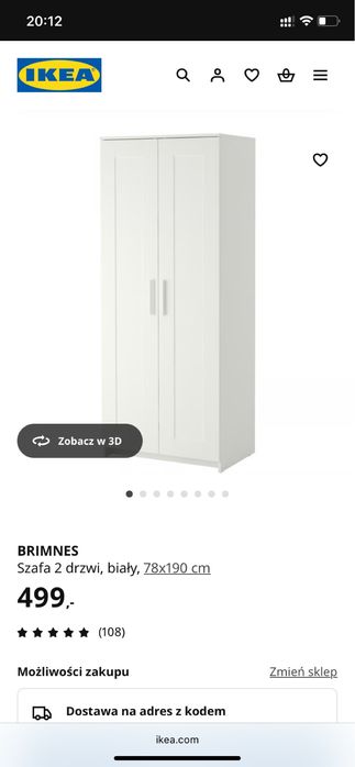 Szafa Ikea 78x190