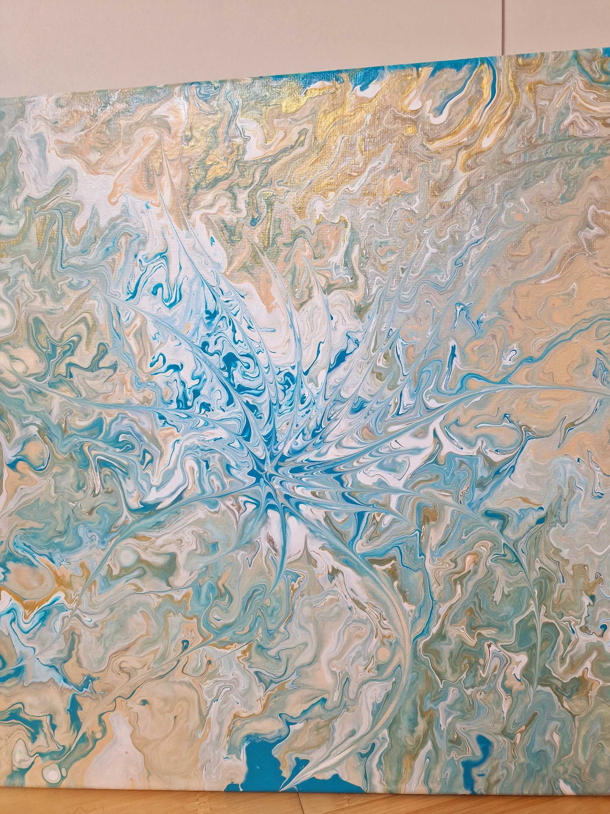 Obraz 50x40 pouring akryl