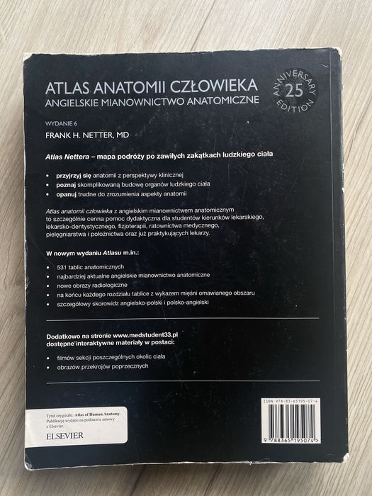 Netter atlas anatomii człowieka angielskie nazewnictwo anatomiczne