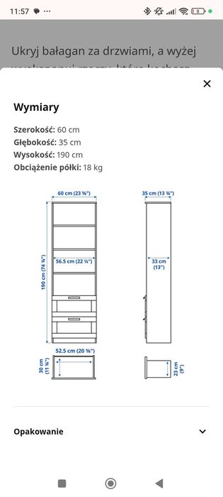 Regał na książki IKEA Brimnes