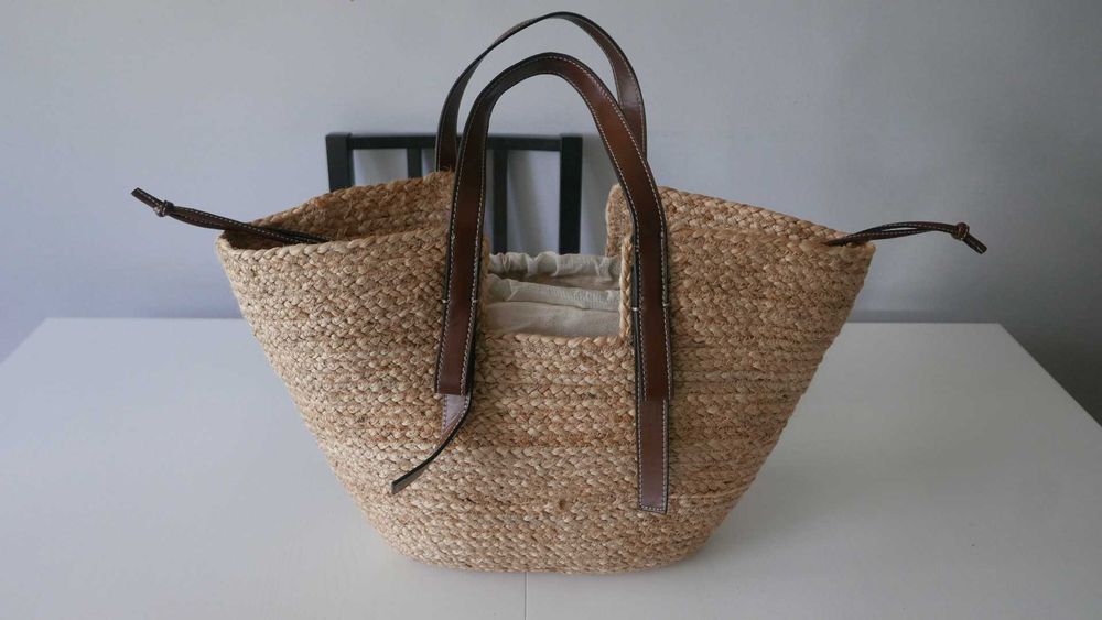 Zara Duża Torebka Shopper Pleciona