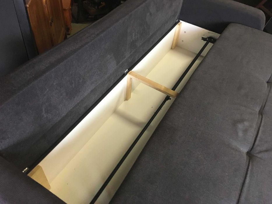 Wersalka sofa rozkładana szara