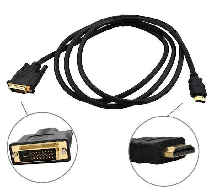 Kabel HDMI-DVI 5m GOLD DVI Full HD * Video-Play Wejherowo