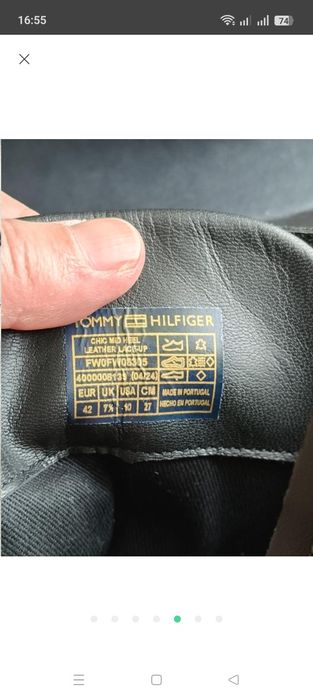 Черевики шкіряні Tommy Hilfiger. Розмір42