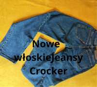 Jeansy  włoskie firmy Crocker - nowe