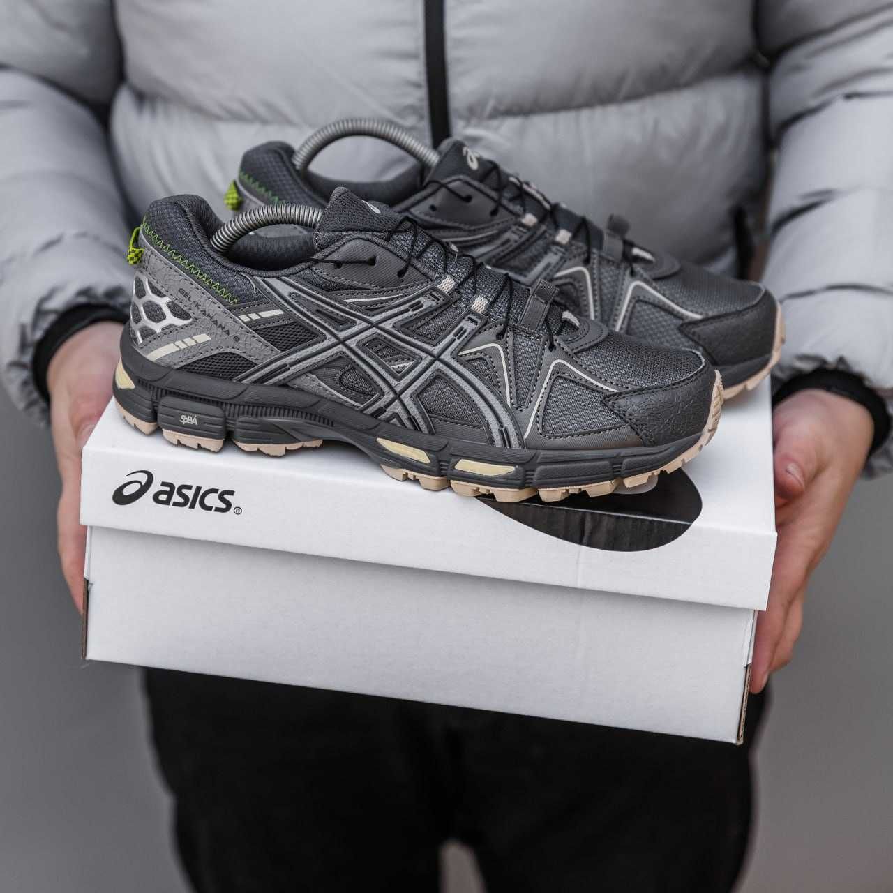 Чоловічі кросівки Asics gel-kahana 8 сірий з чорним 2576 ЗНИЖКА