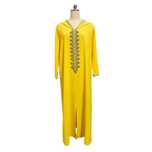 Stylowa żółta sukienka kaftan rozmiar M