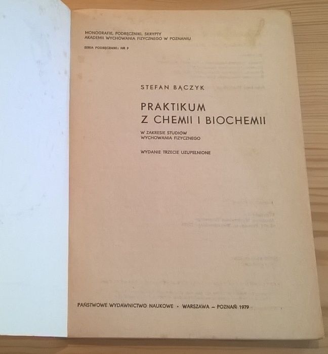 Praktikum z chemii i biochemii - podręcznik akademicki - Stefan Bączyk