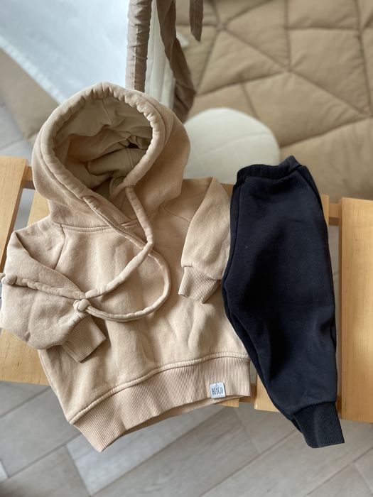 Утеплений костюм на флісі худі джогери 74, 80, 86