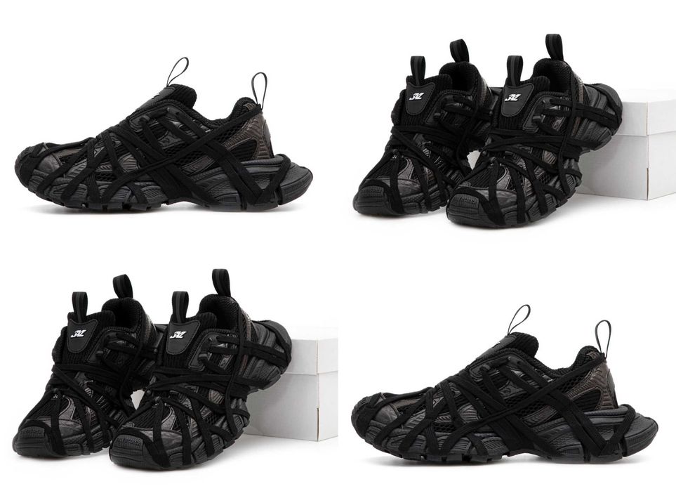Кроссовки Balenciaga 3XL Extreme Lace Black 36-46 Новинка Осени 2025!
