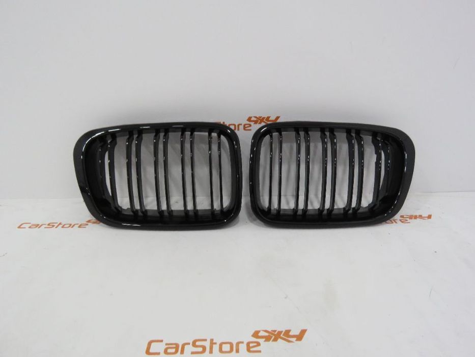 Grelhas Bmw E46 Carro/Carrinha 98-01 Duplas Preto Brilhante