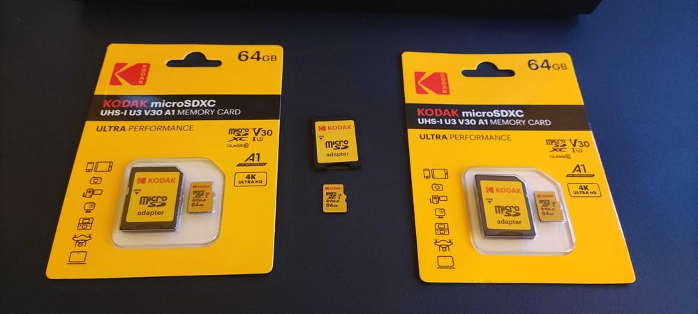 Najtaniej 2x karta pamięci Kodak Micro SD 64 GB 100/100MB zapis/odczyt