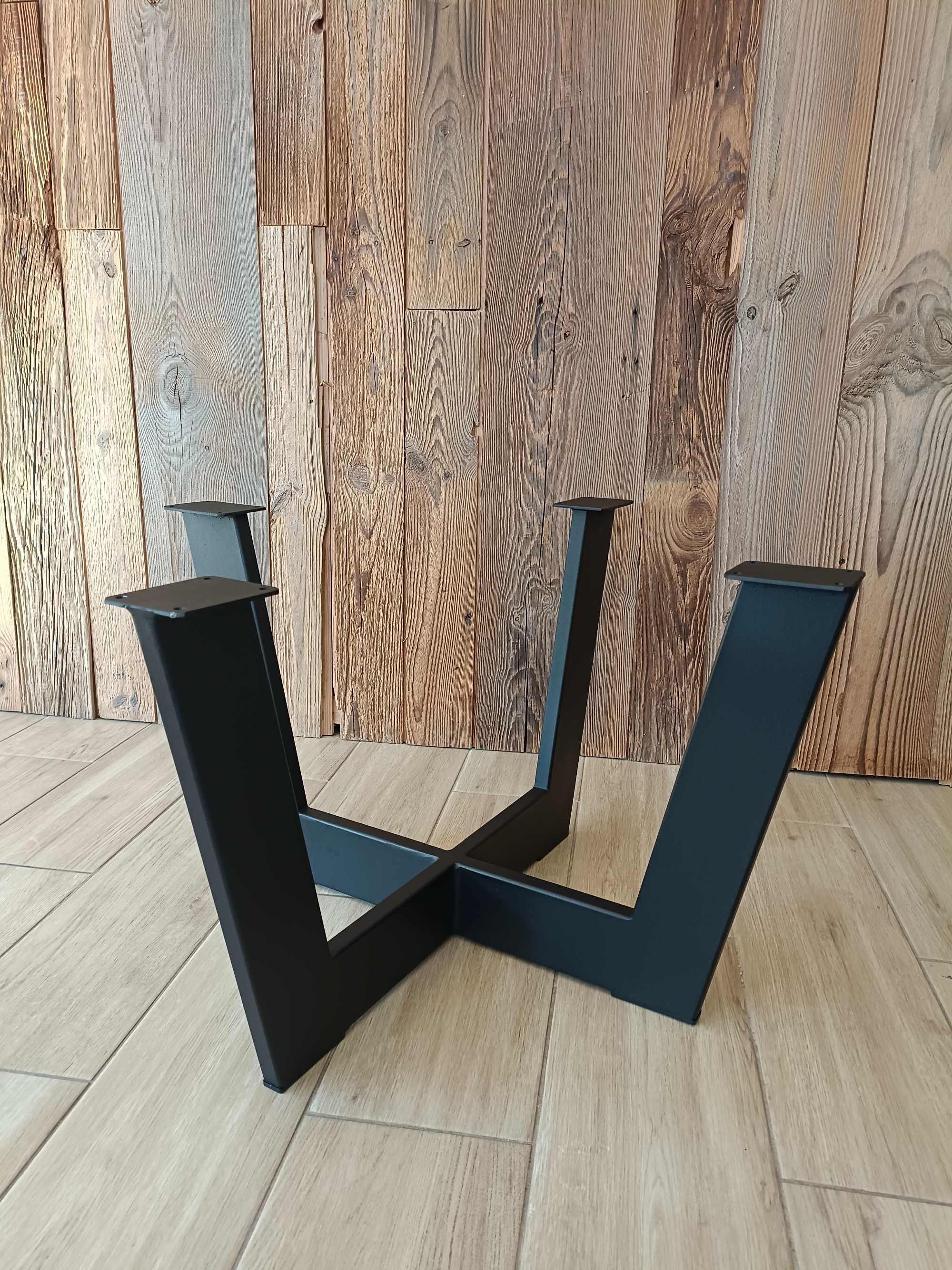 Stelaż Nogi Stolika Stolik Loft Metalowe czarne Stal malowane loftowe