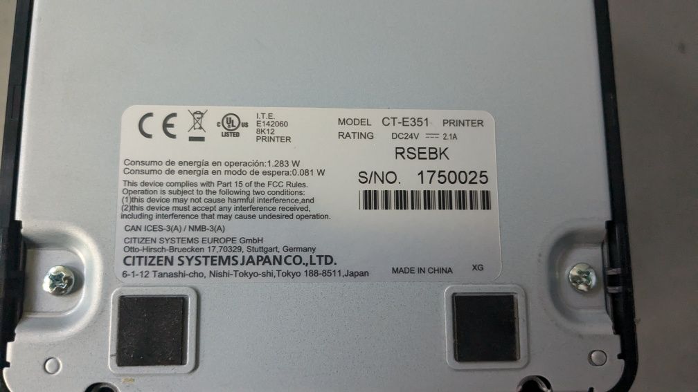 Принтер чеків CITIZEN CT-E351 USB