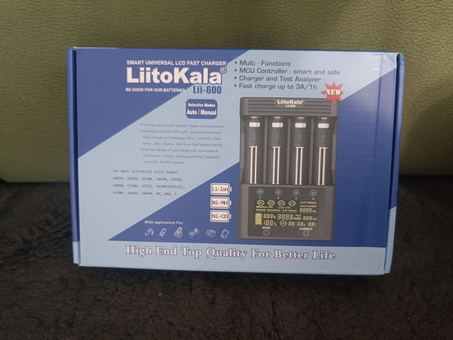 Liitokala Lii-600 car ładowarka akumulatorów ogniw zapalniczka
