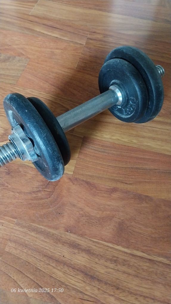 Hantla regulowana żeliwna 10kg używana