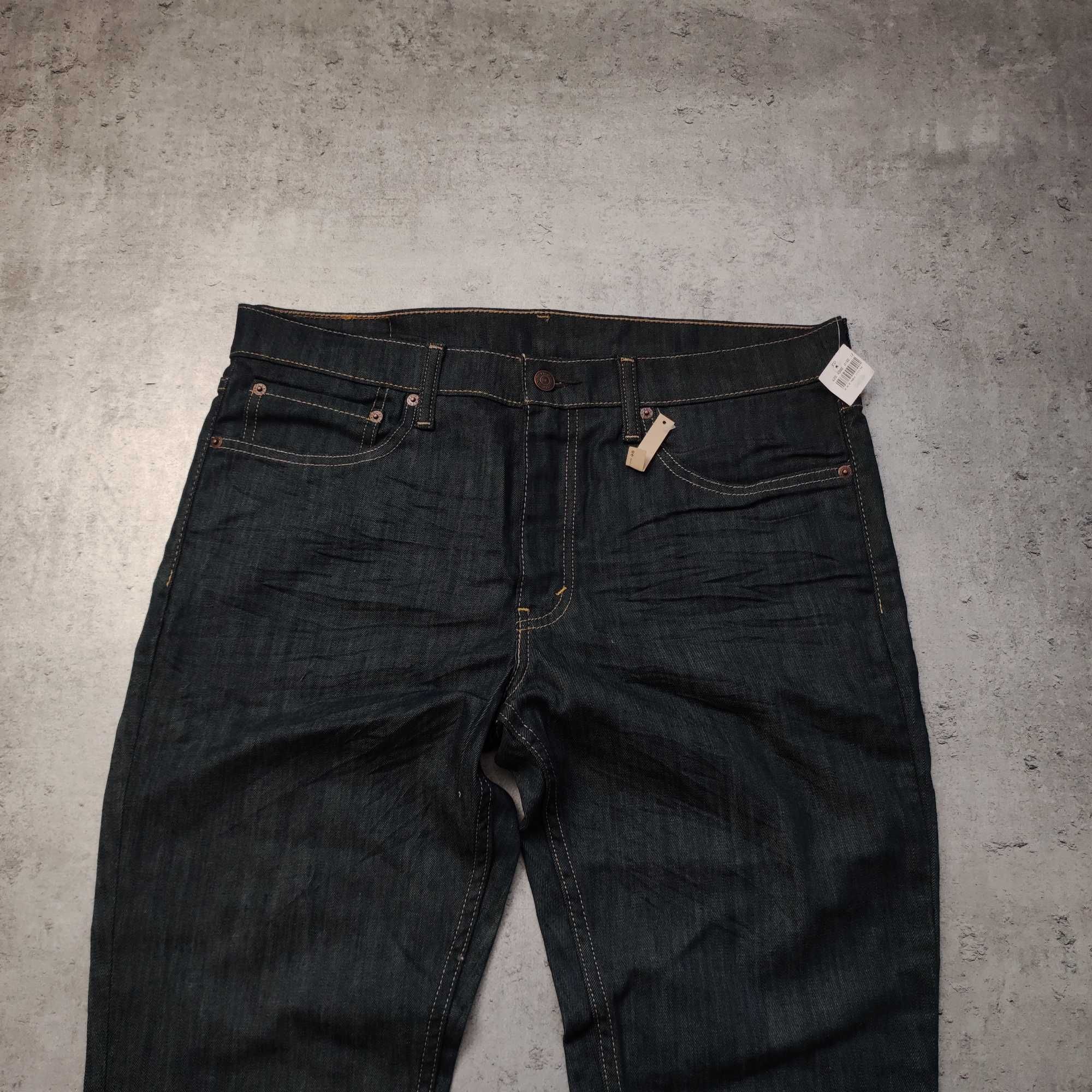 MĘSKIE Eleganckie PREMIUM Jeansy Denim Granatowe Levis 511 NOWE Metki