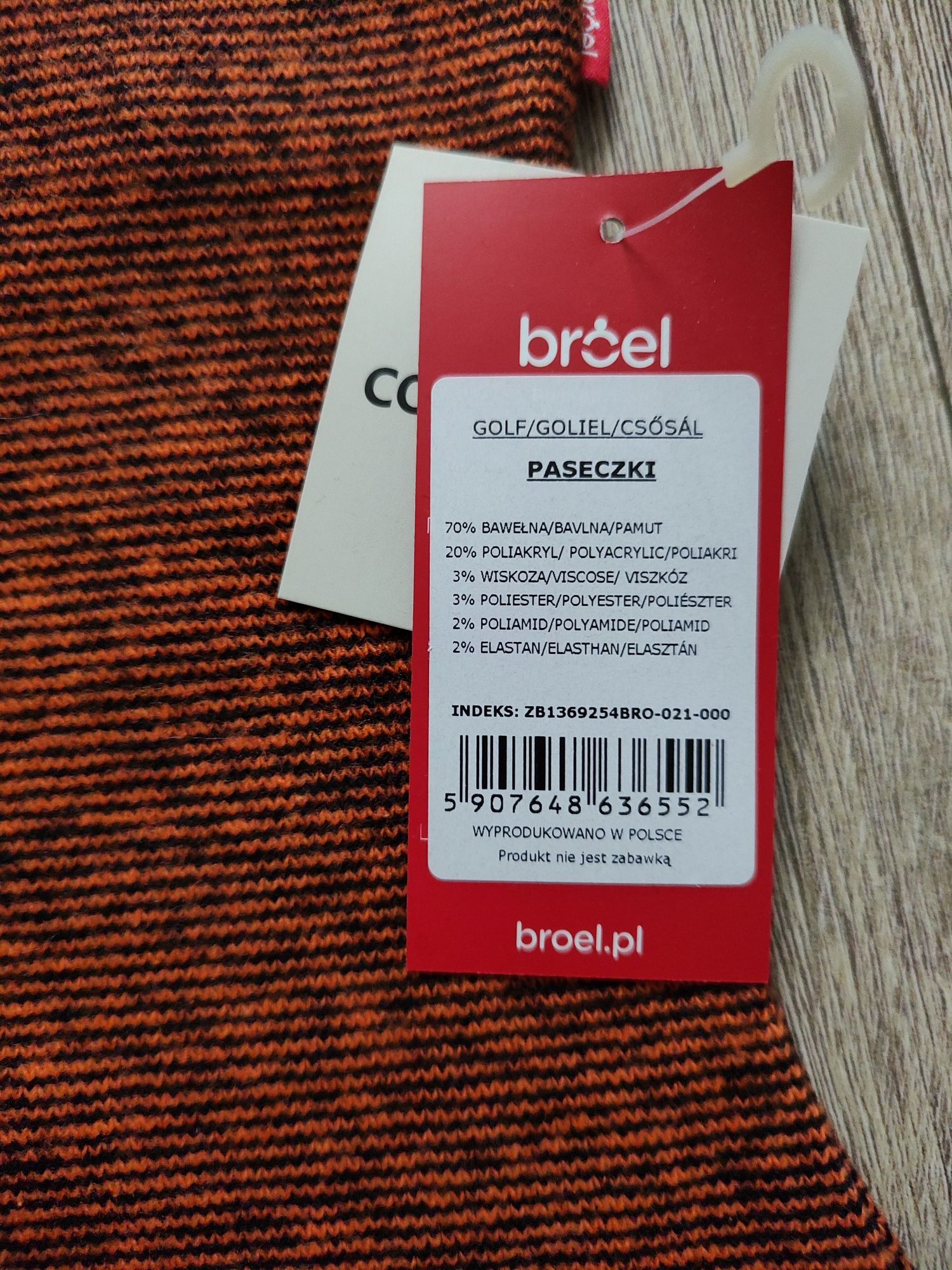 Golf/komin Broel Pomarańczowy