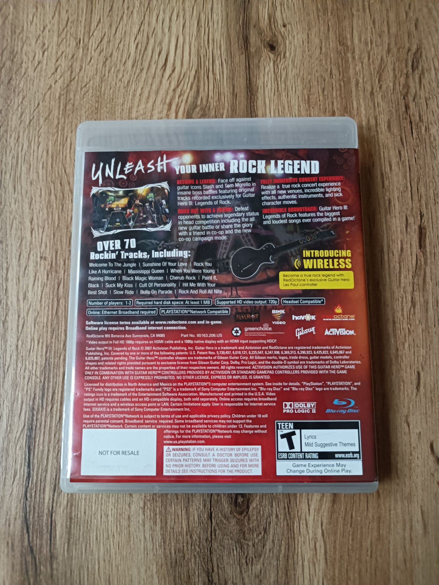 Guitar Hero 3 Legends of Rock PS3