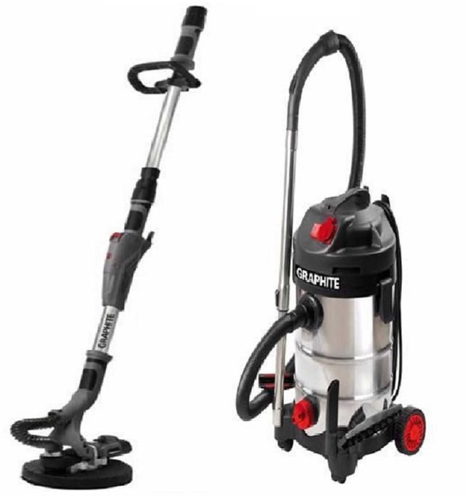 Żyrafa do ścian szlifierka do szlifowania gipsu zestaw z odkurzaczem