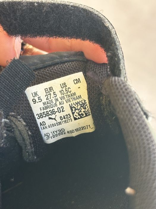 Дитячі чорні кросівки оригінал Puma 27,5 9.5