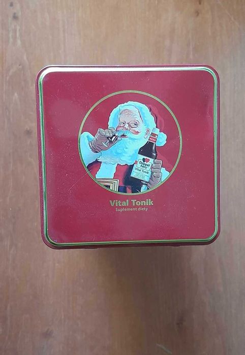 Metalowa puszka otwierana pudełko świąteczne z Mikołajem Doppel Herz