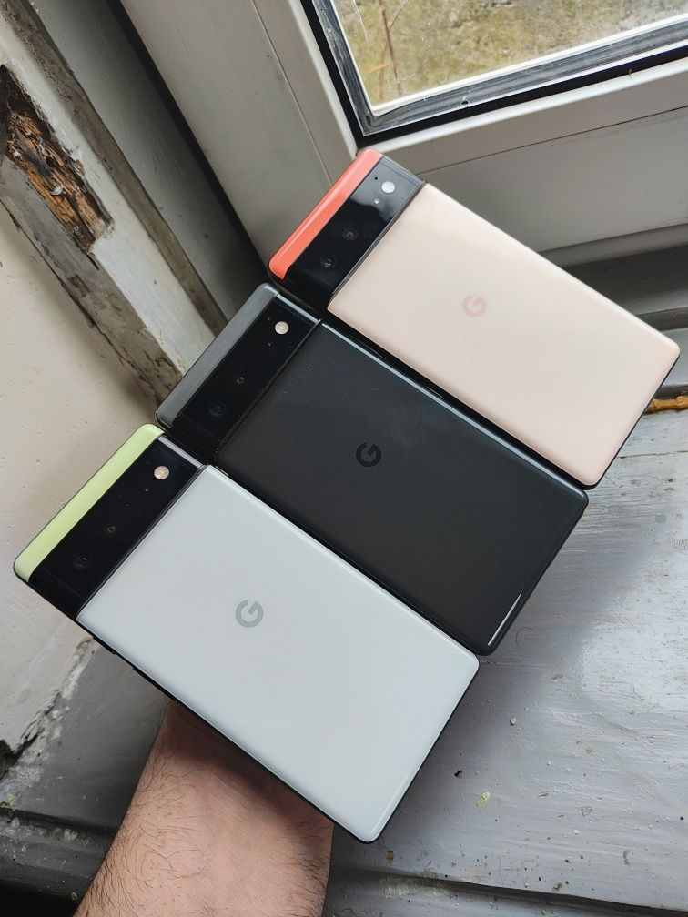 Google Pixel 6 128gb neverlock черный белый коралл + Гідрогель