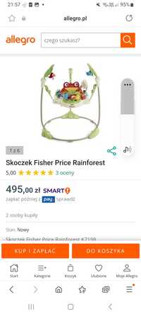 Skoczek grający fisher price