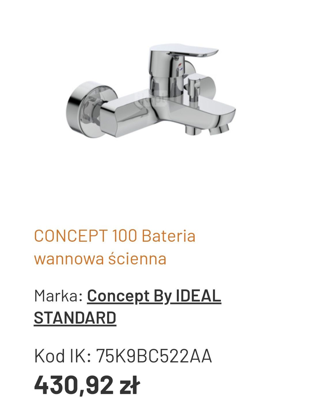 Bateria wannowa Concept 100, nowa!