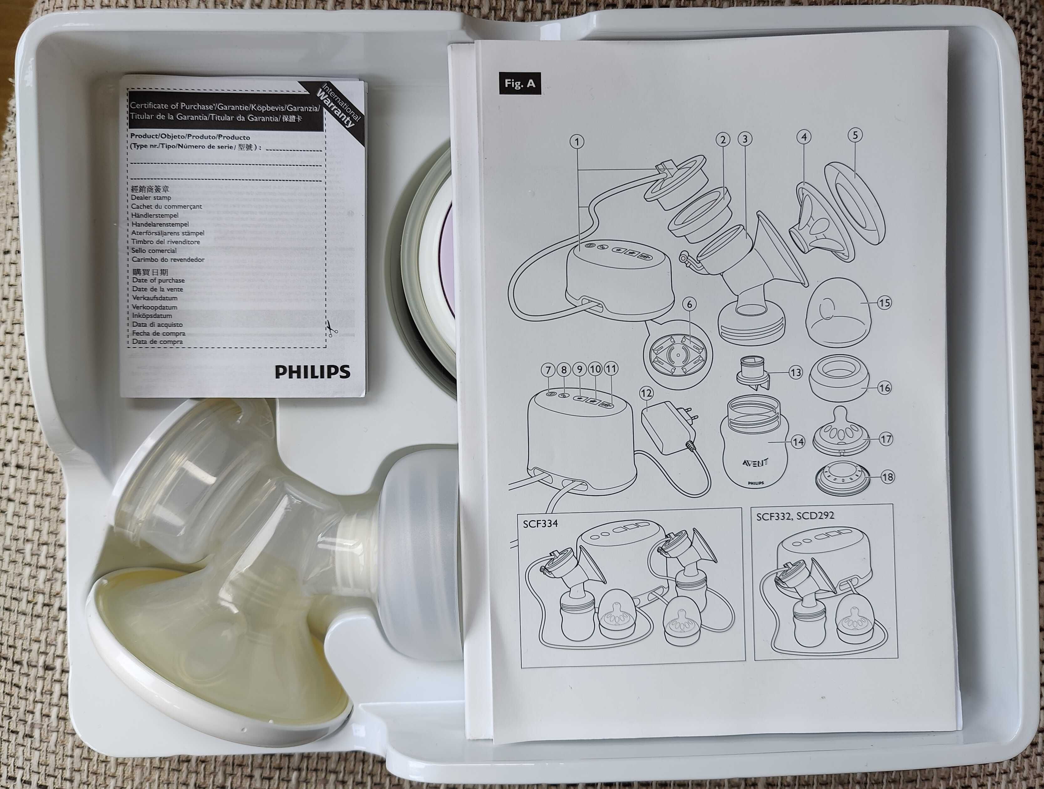 Philips Avent Bomba tira leite eléctrica individual conforto SCF332/01