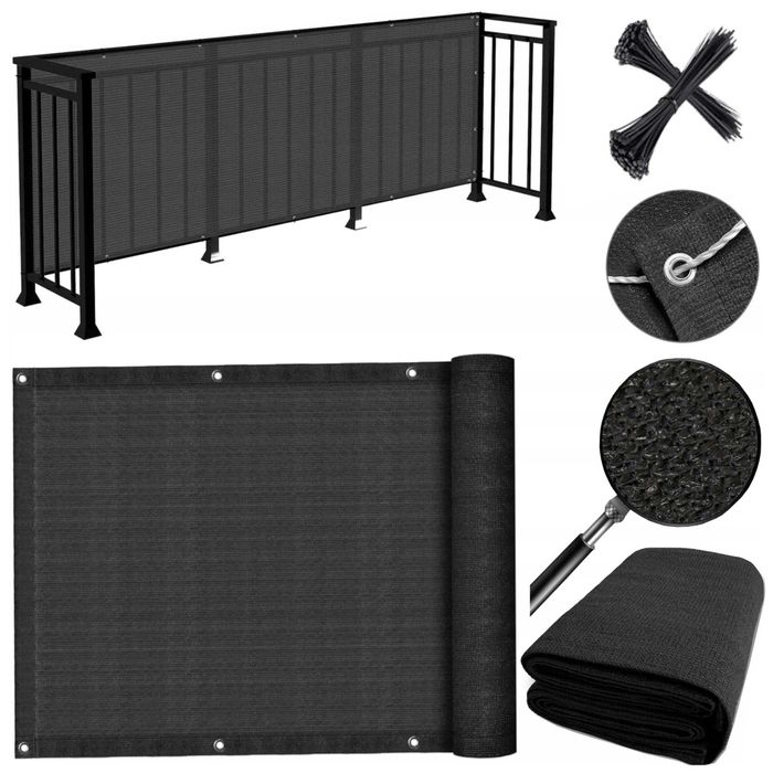 Parawan , mata balkonowa maskująca siatka na balkon taras płot 1m x 5m