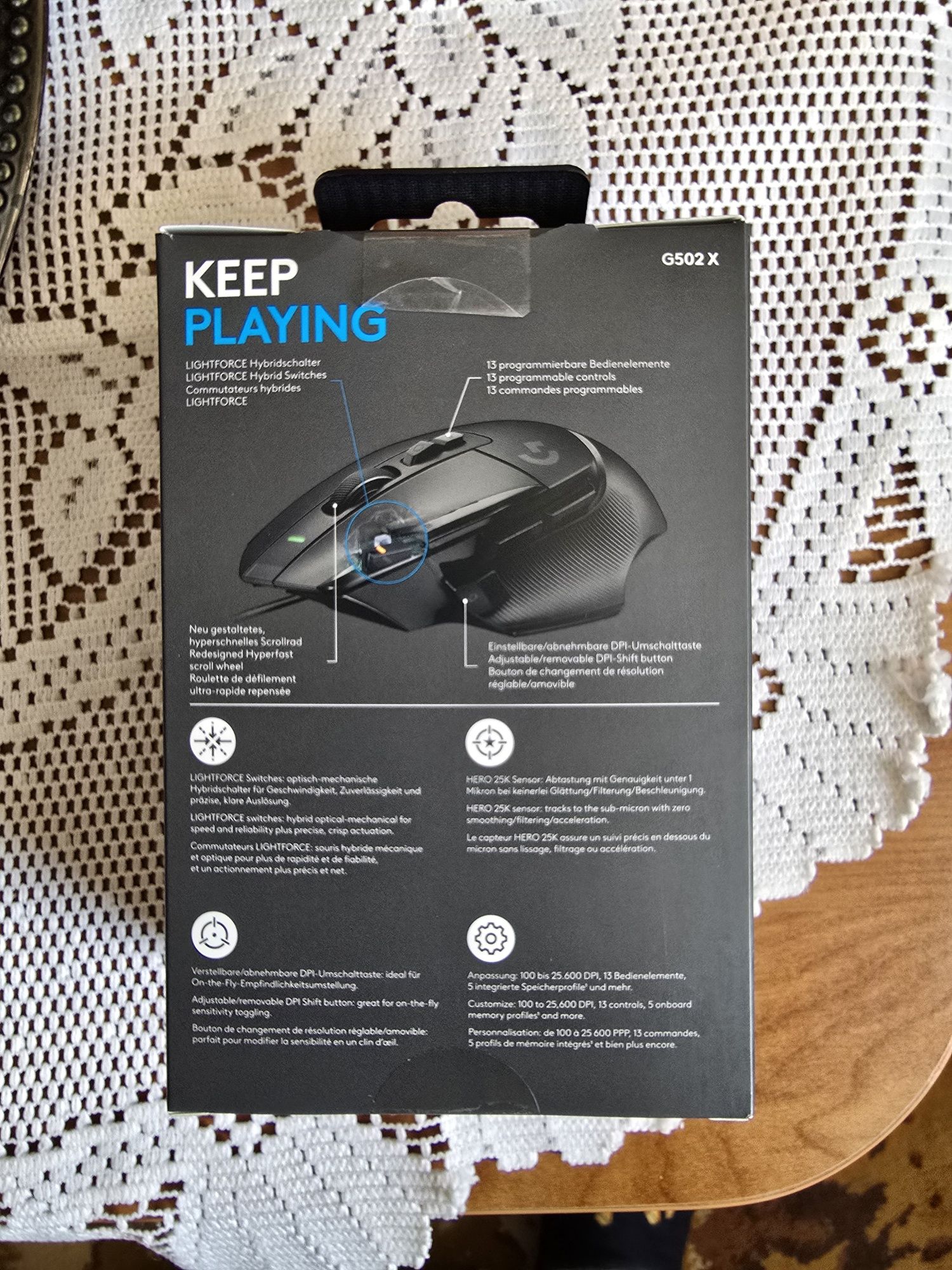 Mysz Logitech G502X + podkładka Logitech G240