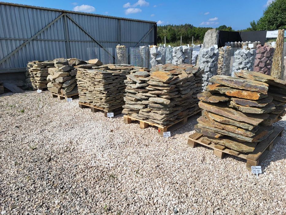 Łupek wielkopłytowy księżycowy Kamień wielkopłytowy oczka wodne kaskad