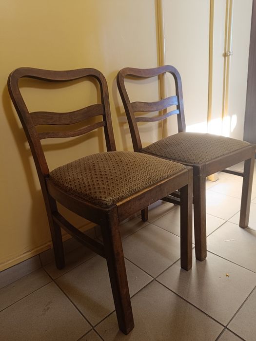 Krzesła stare lata 30 drewniane, antyk PRL