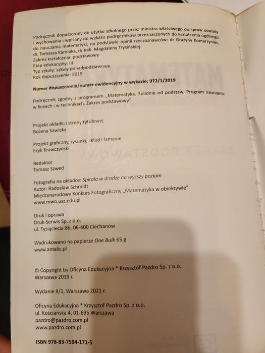 Matematyka 1 podręcznik i zbiór zadań,  zakres podstawowy Pazdro