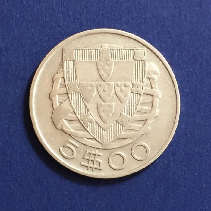 moeda 5 escudos 1940 - prata