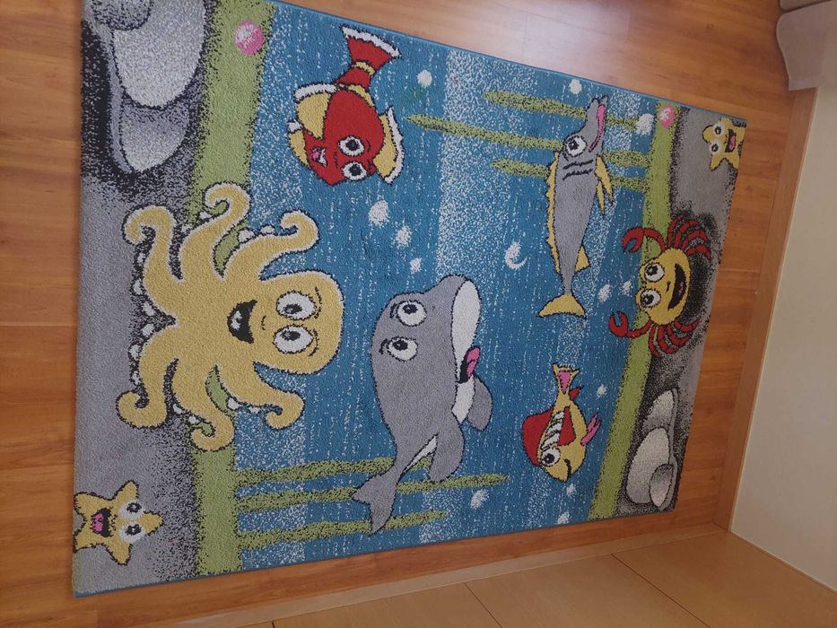 Tapete Infantil Kidy Mar Azul - 125x175 cm - Ótimo Estado!