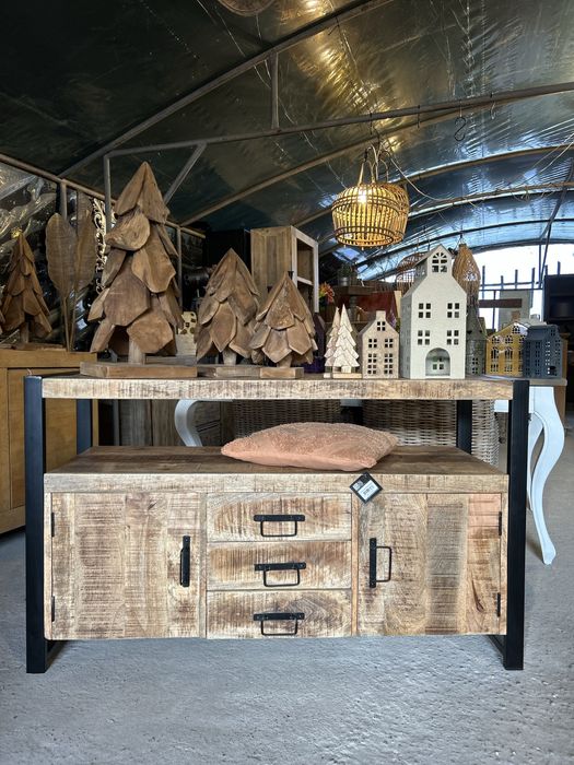 Komoda nowoczesna LOFT drewniana mango