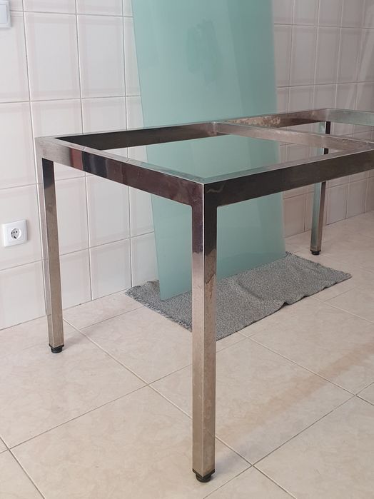 Mesa Inox e Vidro