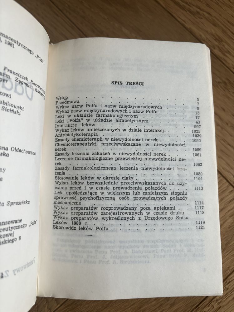 Vademecum leków Polfa stan bdb