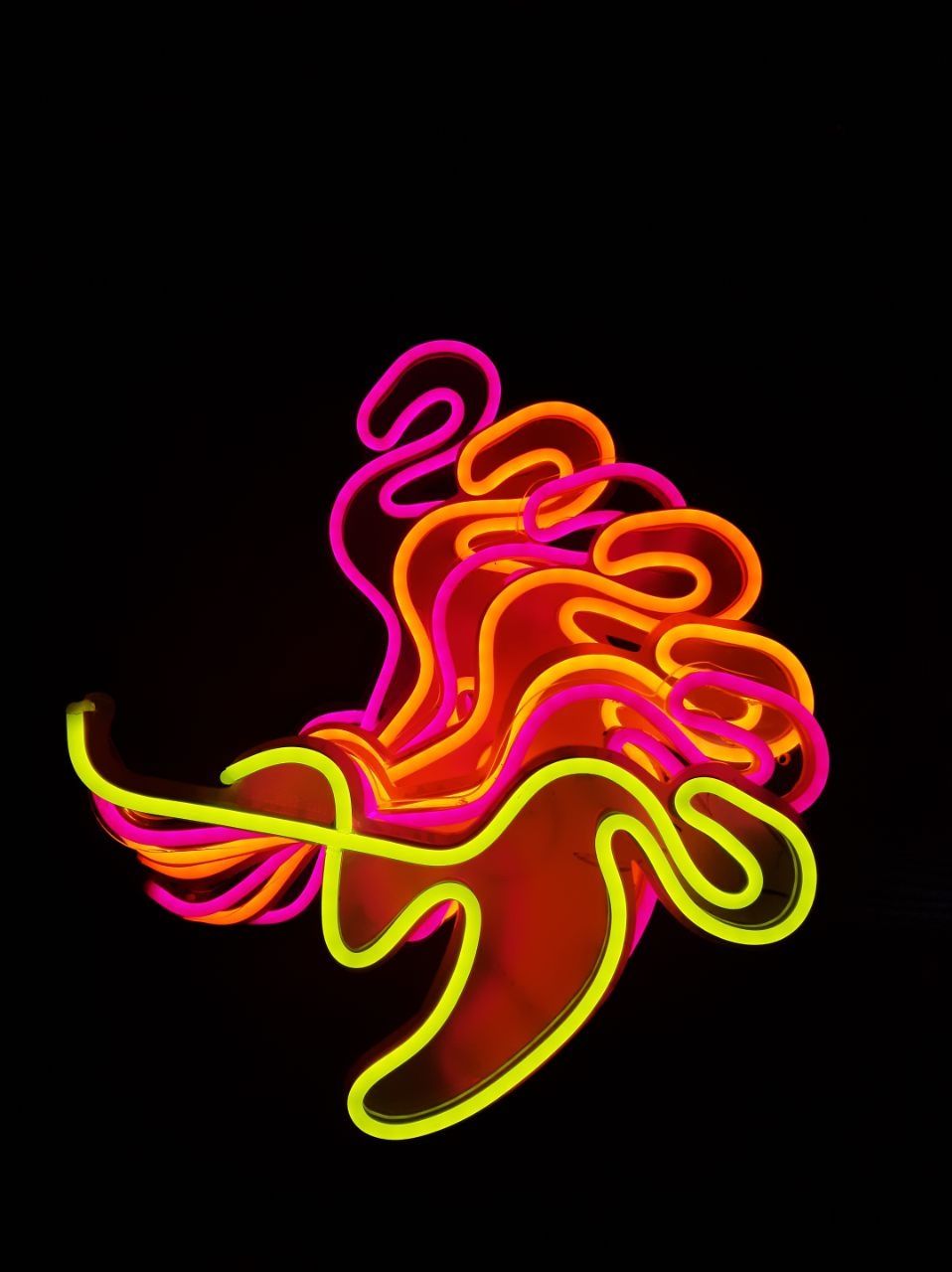 Неоновая надпись рисунок вывеска логотип подарок яркий фламинго
