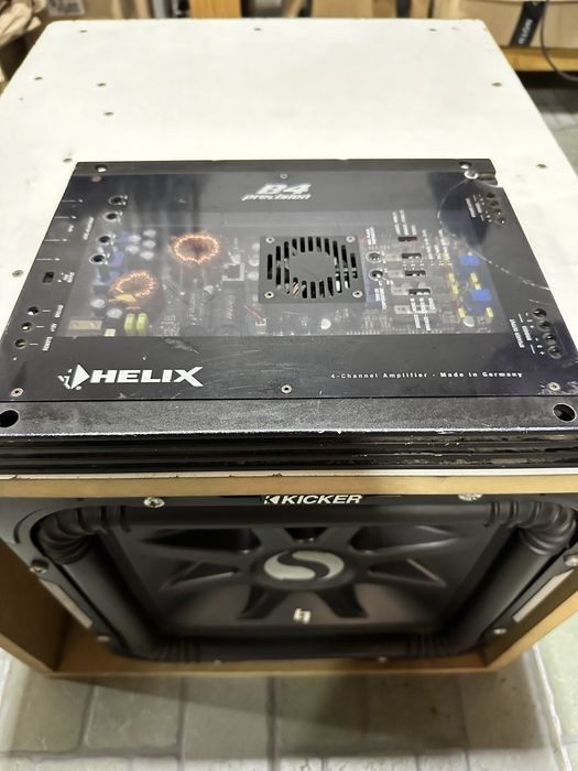 Підсилювач HELIX Precision H4 сабвуфер KICKER S15 L7 - 2000 W