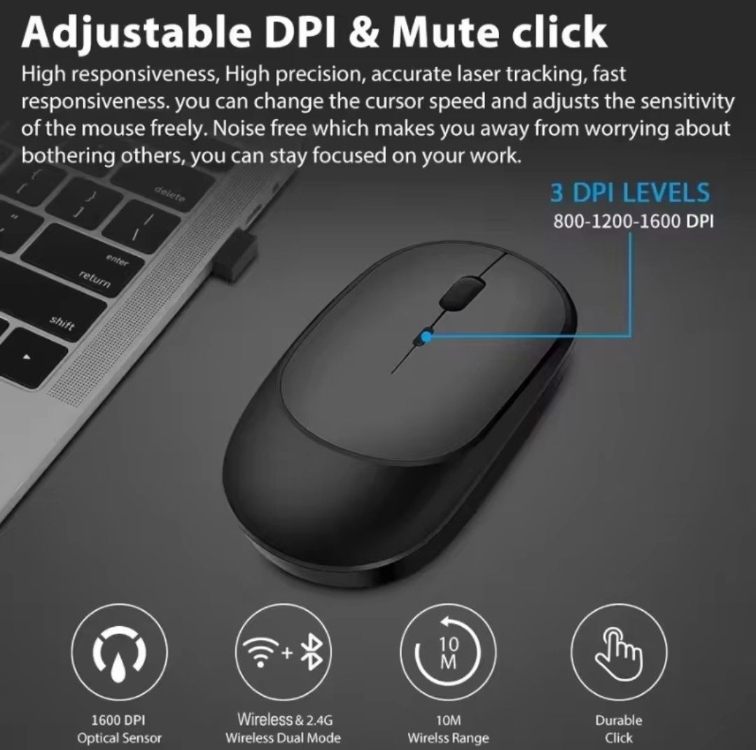 Xiaomi Mijia Бездротова акумуляторна Bluetooth мишка